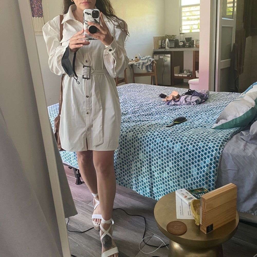PLT Button Down Shirt-Dress
